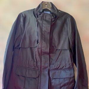 Simply Vera Wang Gray Zip Front Field Jacket - Women's Small. Multiple pockets
